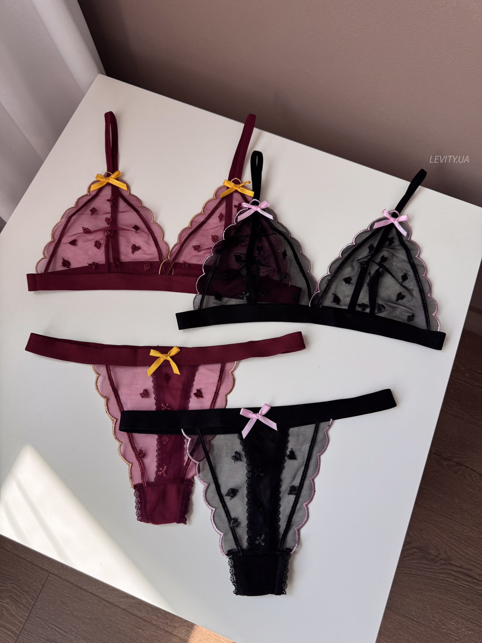 Комплект в сіточку з сердечками (1361) - Зображення 3