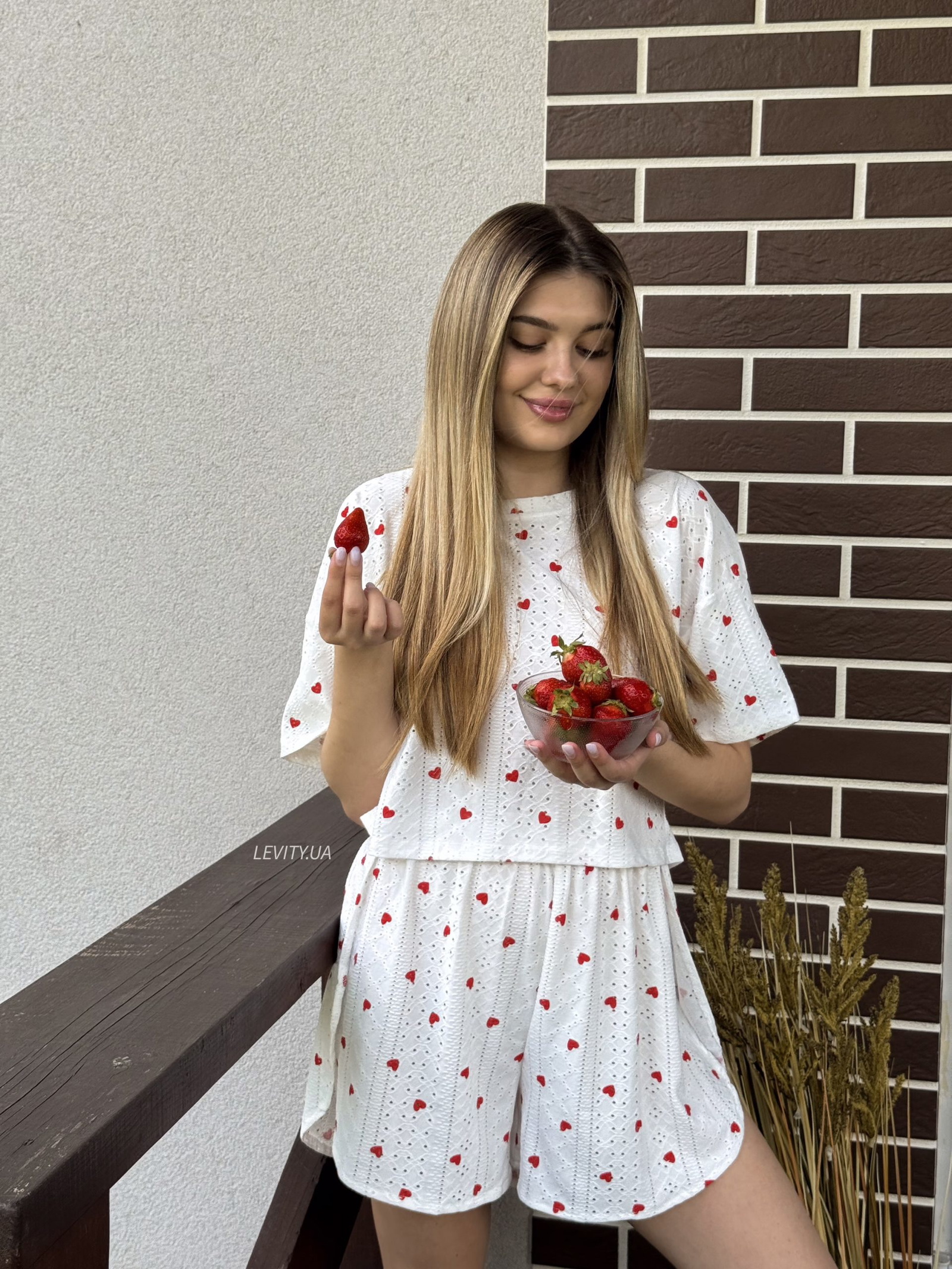 Перфорована піжама в сердечко(1374)