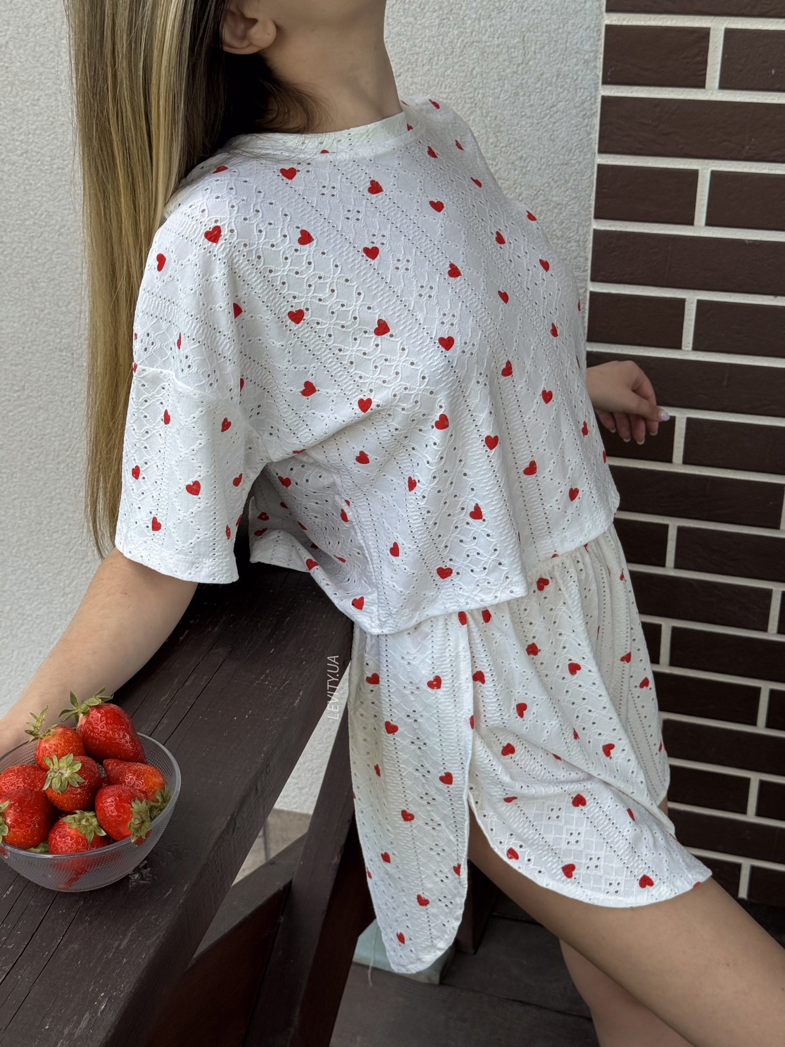 Перфорована піжама в сердечко(1374) - Зображення 2