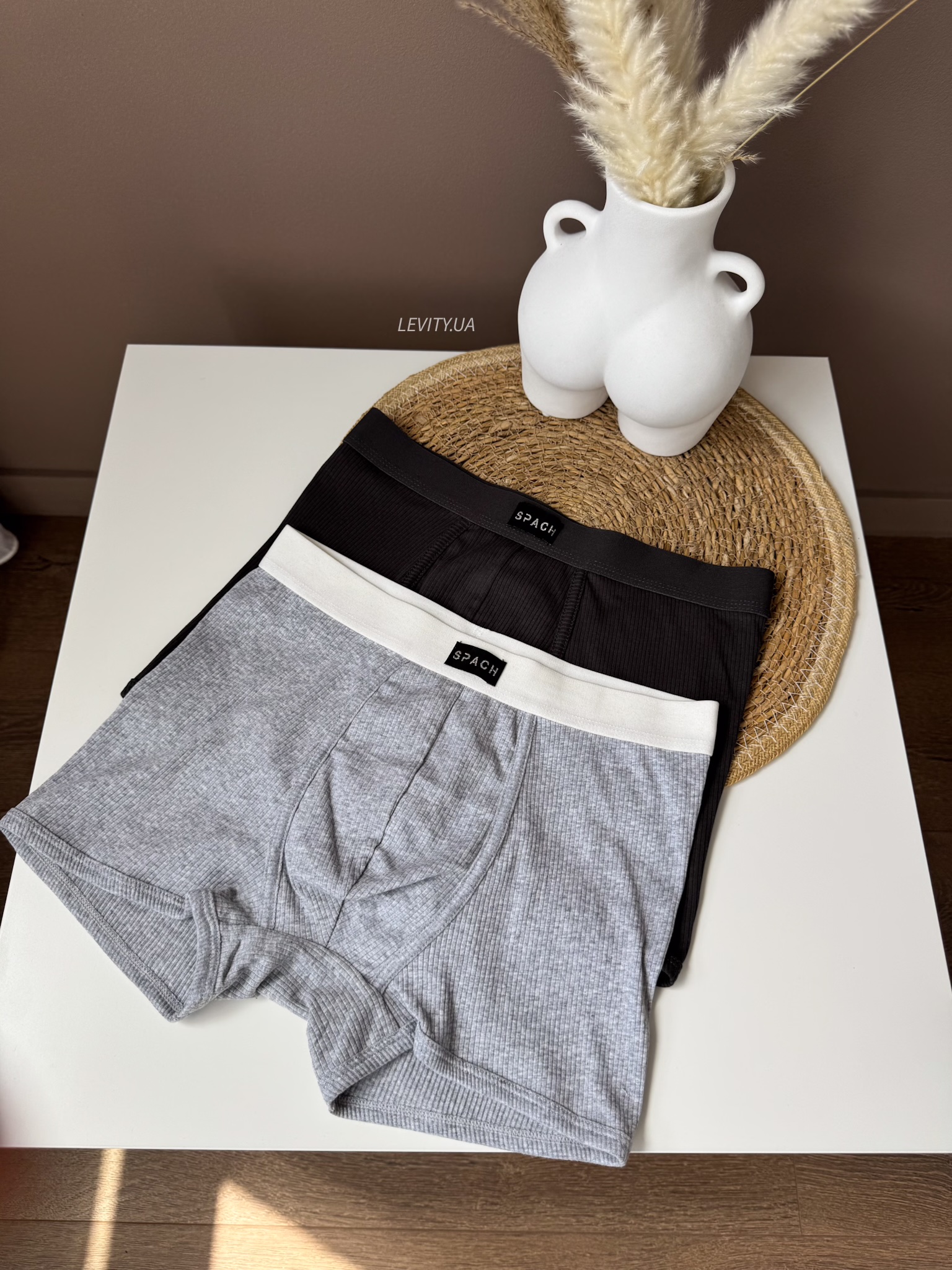 Чоловічі боксерки в рубчик (1389) - Зображення 2