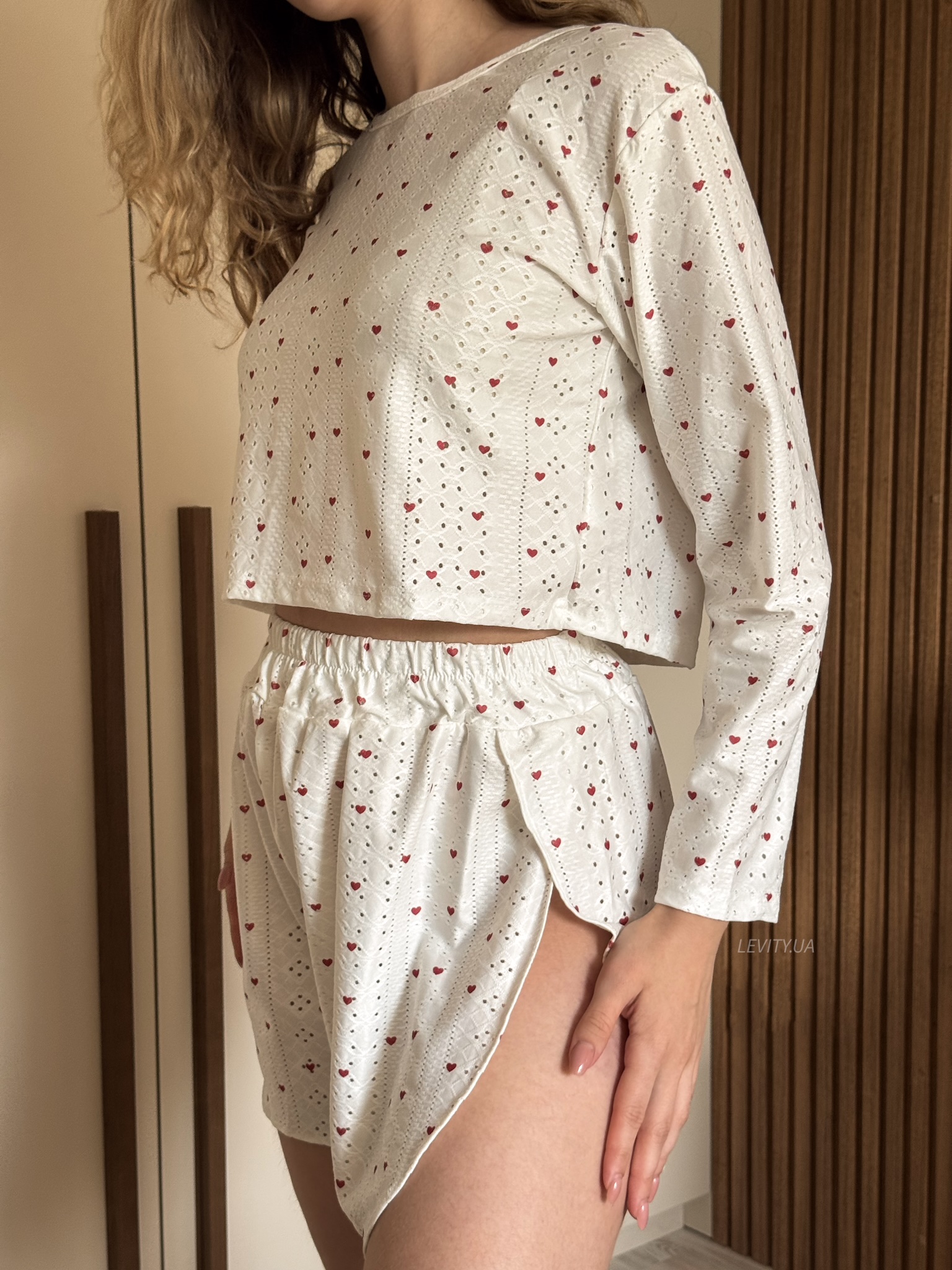 Піжама з перфорацією в сердечко (1526) - Зображення 2