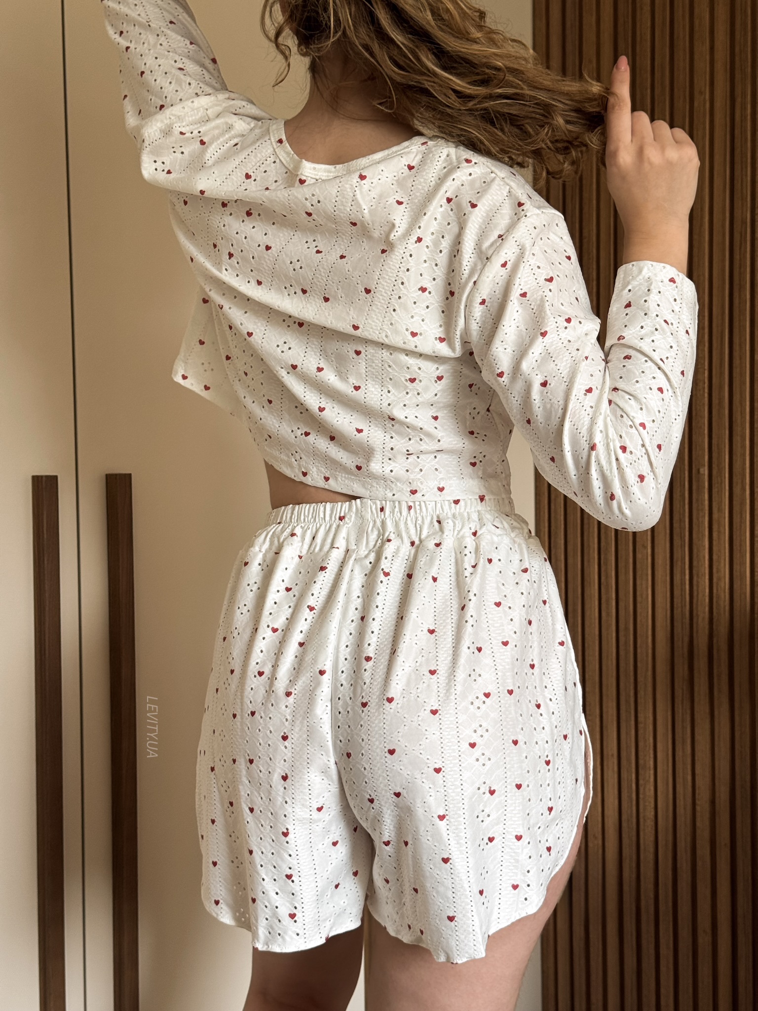 Піжама з перфорацією в сердечко (1526) - Зображення 3
