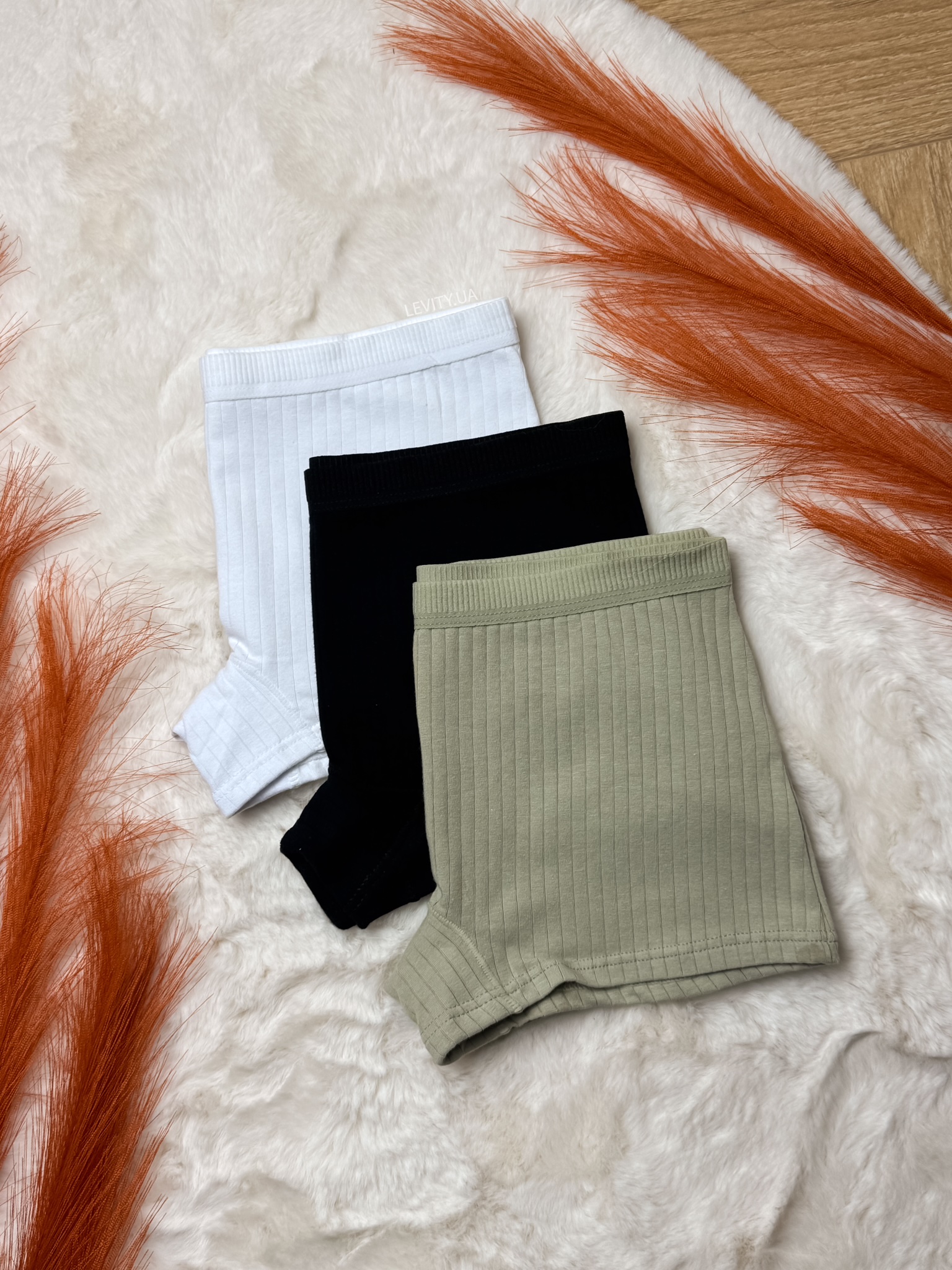 Шортики в рубчик на резинці (1593) - Зображення 4