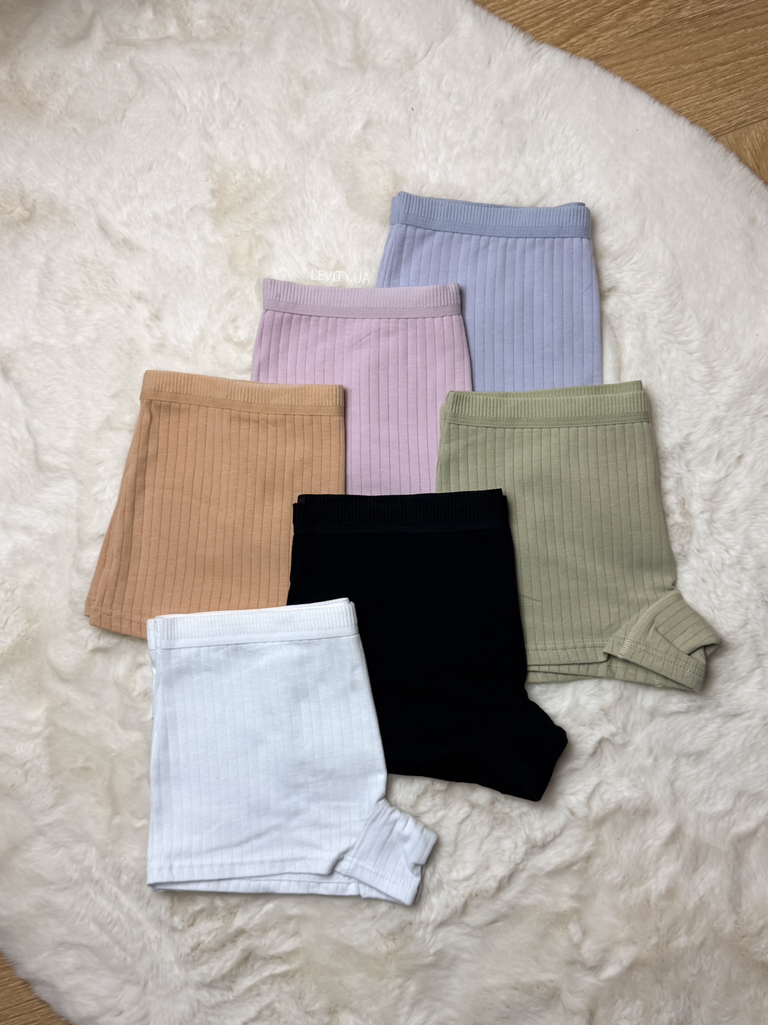 Шортики в рубчик на резинці (1593) - Зображення 2